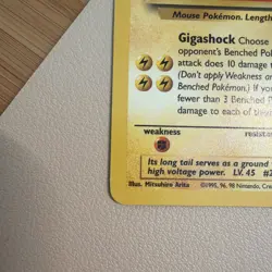 Raichu 29/62 Fossil Rare Non Holo 1999 Vintage Pokemon TCG Unlimited - LP - Image 2