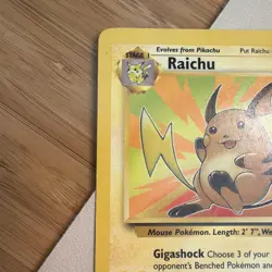 Raichu 29/62 Fossil Rare Non Holo 1999 Vintage Pokemon TCG Unlimited - LP - Image 5