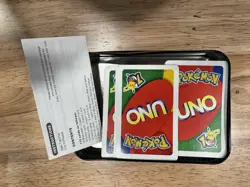 RARE Pokemon USED DECKS Uno 10th Anniversary Cards 2006 Low Pop W/ Tin - Image 2