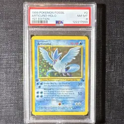 1999 Pokemon Fossil Articuno 2/62 1st Edition Holo Rare PSA 8 (New Cert) - Image 1