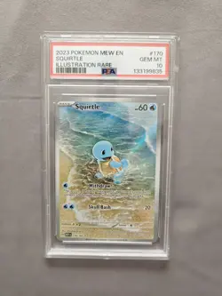 2023 POKEMON MEW EN-151 ILLUSTRATION RARE #170 SQUIRTLE PSA 10 - Image 1