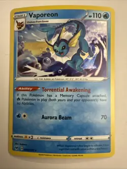 Vaporeon ✨ Cosmos Holo NM ✨ Vivid Voltage Promo 💧 Pokemon #30/185 - Image 1