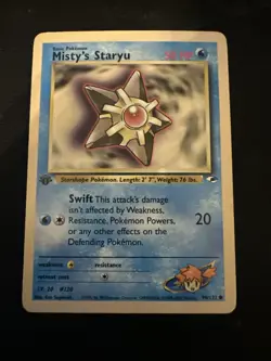 1st Edition Misty’s Staryu 90/132 - Gym Heroes - Excellent (EX) Game Pokemon TCG - Image 1