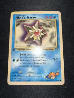 1st Edition Misty’s Staryu 90/132 - Gym Heroes - Excellent (EX) Game Pokemon TCG - Image 2