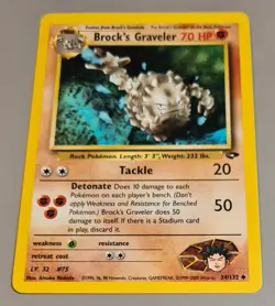 Brock's Graveler # 34/132 Uncommon Gym Challenge 2000 Pokemon EN N.Mint-Mint - Image 1