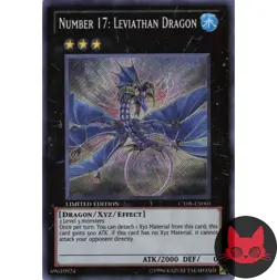 Yugioh Number 17: Leviathan Dragon CT08-EN001 Secret Rare Limited Edition NM - Image 1