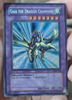 Yugioh Gaia The Dragon Champion LOB-125 Secret Rare - Image 1