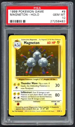 Pokemon Cards - PSA 10 Magneton 9/102 - Base Set Holo - GEM MT - PSA10 - Image 1