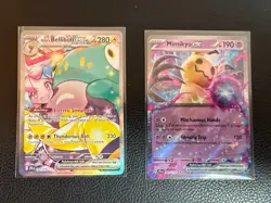 Pokemon TCG Journey Together Iono's Bellibolt EX Card 183/159 NM + Mimikyu - Image 1