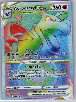 Aerodactyl VSTAR (Secret) 199/196 SWSH11: Lost Origin - Pokemon Card - NM - Image 1