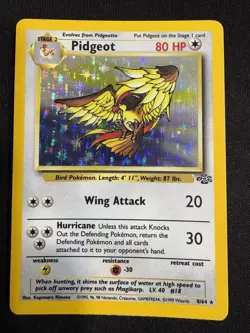 Pokemon Pidgeot Jungle 8/64 Holo 1999 WOTC TCG Card - MP - Image 1