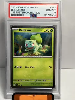 Pokemon Bulbasaur Cosmos Holo 46 Black Star Promo 151 Poster Collection PSA 10 - Image 1