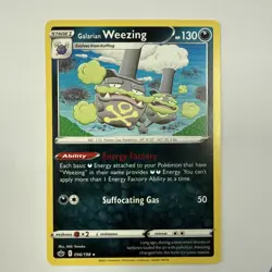 096/198 Galarian Weezing Rare Chilling Reign Pokemon TCG Card Sword Shield SWSH - Image 1