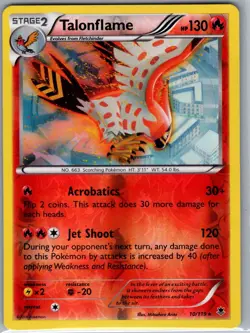 Talonflame 10/119 Reverse Holo XY - Phantom Forces - Pokemon Card - NM - Image 1