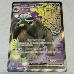 Arven's Mabosstiff EX #235/182 SAR Full Art Pokemon TCG Destined Rivals NM - Image 2
