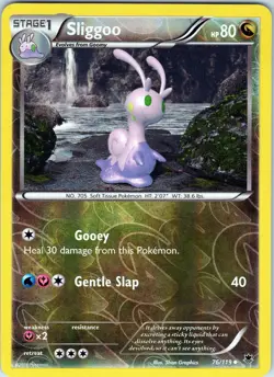 Sliggoo 76/119 Uncommon - Pokemon XY: Phantom Forces - Reverse Holo (NM) - Image 1