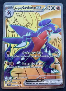 Cynthia's Garchomp ex 215/182 Pokemon Destined Rivals Holo Ultra Rare - Image 1
