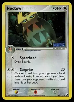 Pokemon Card - Noctowl Unseen Forces 43/115 Uncommon Reverse Holo Stamped - Image 1