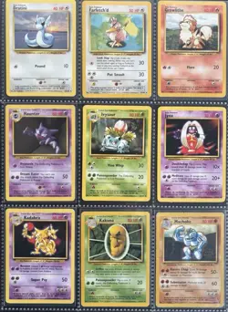 Complete Non Holo Base Set 17-102 WOTC Pokemon card collection 1999 Vintage - Image 3