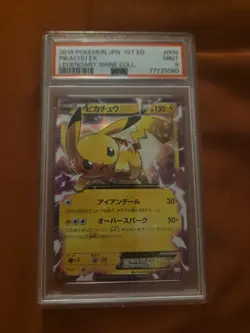 PSA 9 Pokemon Card Game Pikachu EX 2015 Legendary Shine Collection #8 JPN 1ST ED - Image 1