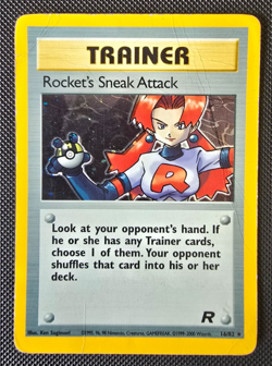 Pokemon WOTC Card - Rocket's Sneak Attack - Team Rocket - Holo Rare - 16/82 - HP - Image 1