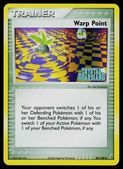 Pokemon Card - Warp Point Crystal Guardians 84/100 Uncommon Reverse Holo Stamped - Image 1
