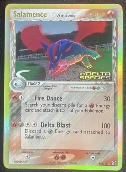 2005 POKEMON SALAMENCE 14/113 EX DELTA SPECIES STAMPED HOLO - Image 1