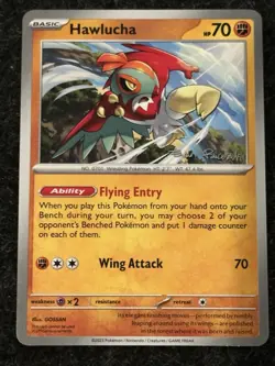 Pokemon World Championship TCG Scarlet & Violet Hawlucha Holofoil 118/198 rare - Image 1