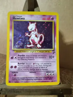 Pokemon Mewtwo Holo Rare – Base Set – WotC 1999 – Played - Image 3
