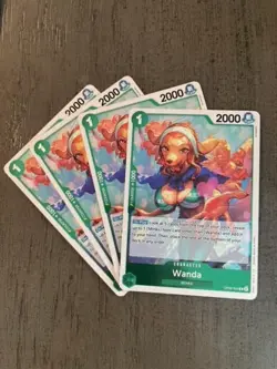 x4 Wanda OP08-034 Two Legends One Piece English NM Playset x4 - Image 1