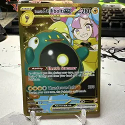 Pokemon TCG Ionos Bellibolt ex 188/159 Journey Together Gold Hyper Rare Card NM - Image 1