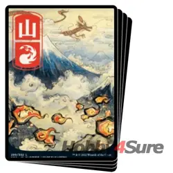 Japanese Mountain (299) (full Art) X4 M/NM Magic MTG Kamigawa: Neon Dynasty - Image 1