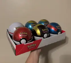 BRAND NEW 6 Sealed Pokemon Pokeball Tins Full Display (3 Packs Each) - Image 2