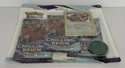 2021 Pokemon Chilling Reign 3 Pack Blister [Eevee] SEALED - Image 3