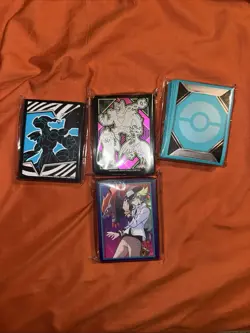 Lot Of 4 Pokemon ETB sleeves. Journey Together, Shrouded Fable, Black Bolt - Image 1