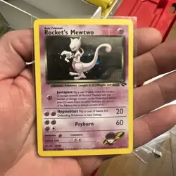 Rocket's Mewtwo 14/132 Gym Challenge Holo Card Is In Great Condition - Image 3