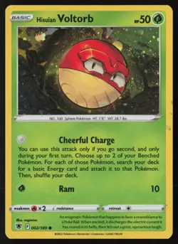 Pokemon Hisuian Voltorb - (Cosmos Holo) 002/189 Promo Exclusives Holo Pack Fresh - Image 1
