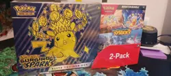 Pokemon Surging Sparks 2-pack Trainer Box and Booster Bundle - Image 1