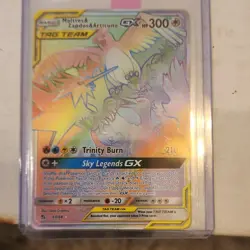 Pokemon TCG Moltres & Zapdos & Articuno GX 69/68 Hidden Fates Holo Rare - Image 1