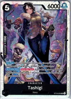 Tashigi ST19-003 SR English Starter Deck 19: BLACK Smoker - One Piece Card - NM - Image 1