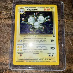 Pokemon TCG Card English Fossil Set Magneton 11/62 Holo Rare - Image 1