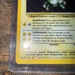 Pokemon TCG Card English Fossil Set Magneton 11/62 Holo Rare - Image 3
