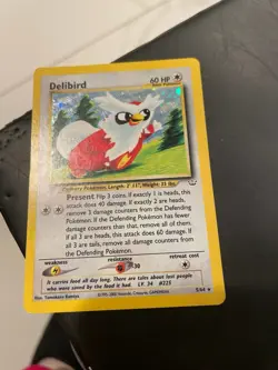 Pokemon Delibird Neo Revelation 05/64 Holo Rare 60 HP 2000 TCG Card - Image 2