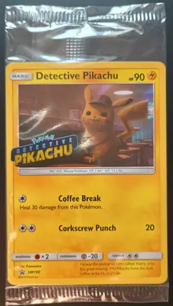 Detective Pikachu SM190 Sealed Promo Pokemon Card - Image 1
