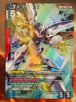 Gundam TCG Card Game Dual Impact GD02-036 LR+ Qubeley Alt Art NM Rare - Image 1