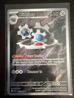 Pokemon TCG Klinklang 141/086 SV: Black Bolt Illustration Rare Holo 150 HP - Image 1