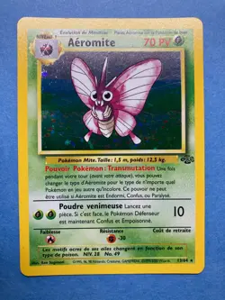 US Seller- French Pokemon Holo Venomoth (Aeromite) – Jungle Set 13/64 – LP - Image 1
