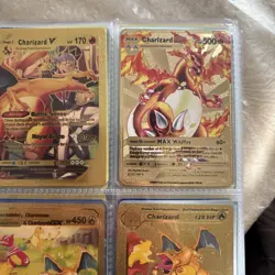 Charizard 120 HP Gold Foil Pokemon Card 4/102 Fan Art - Image 3