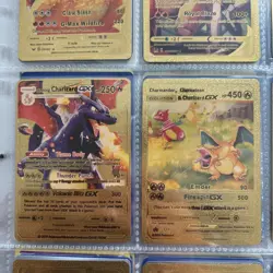 Charizard 120 HP Gold Foil Pokemon Card 4/102 Fan Art - Image 4