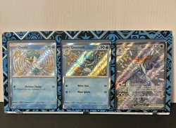 Pokemon Promo Shiny Quaxly Quaxwell Quaquaval EX in display SVP 082 083 084 - Image 1